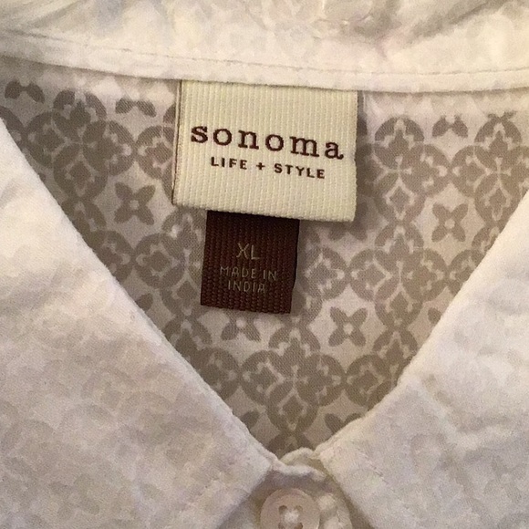 CLASIC 2 pc feminine white top with matching camisole / XL runs small - Picture 3 of 7